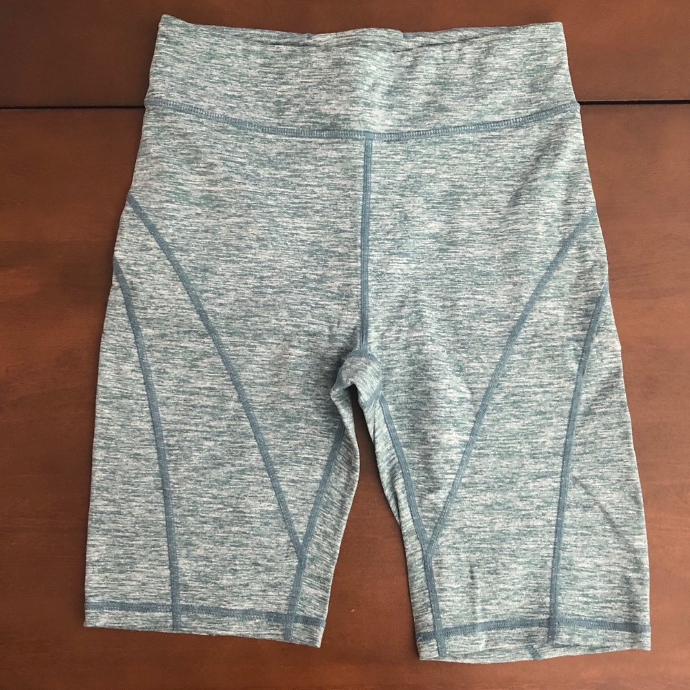 Free People Movement Baby Bike Shorts, Heathered Blue, S